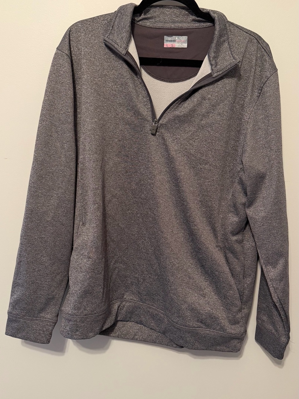 Grand Slam Gray 1/4 Zip Pullover Sweater Men’s Large Athletic Golf